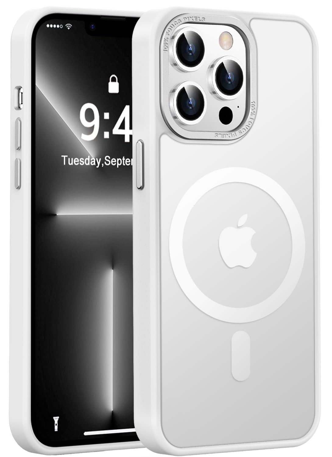 Newfuture Designed for iPhone 13 Pro Max Case with Magnetic [13 FT Military Drop Protection] [Compatible with Magsafe] Slim Translucent Matte