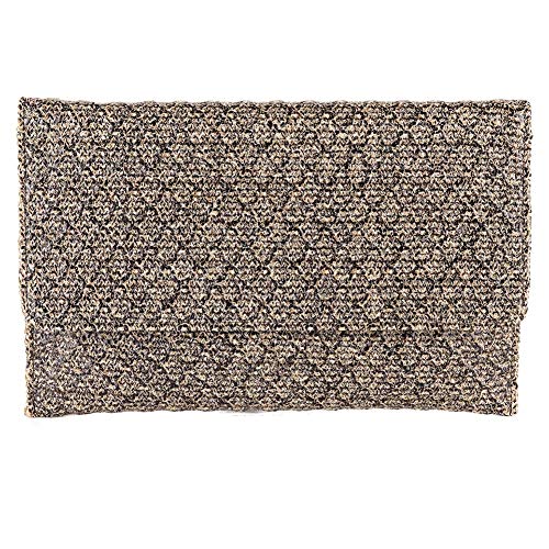Sac d'embrayage Pinuccia Noir en raphia chic ACACA444NER