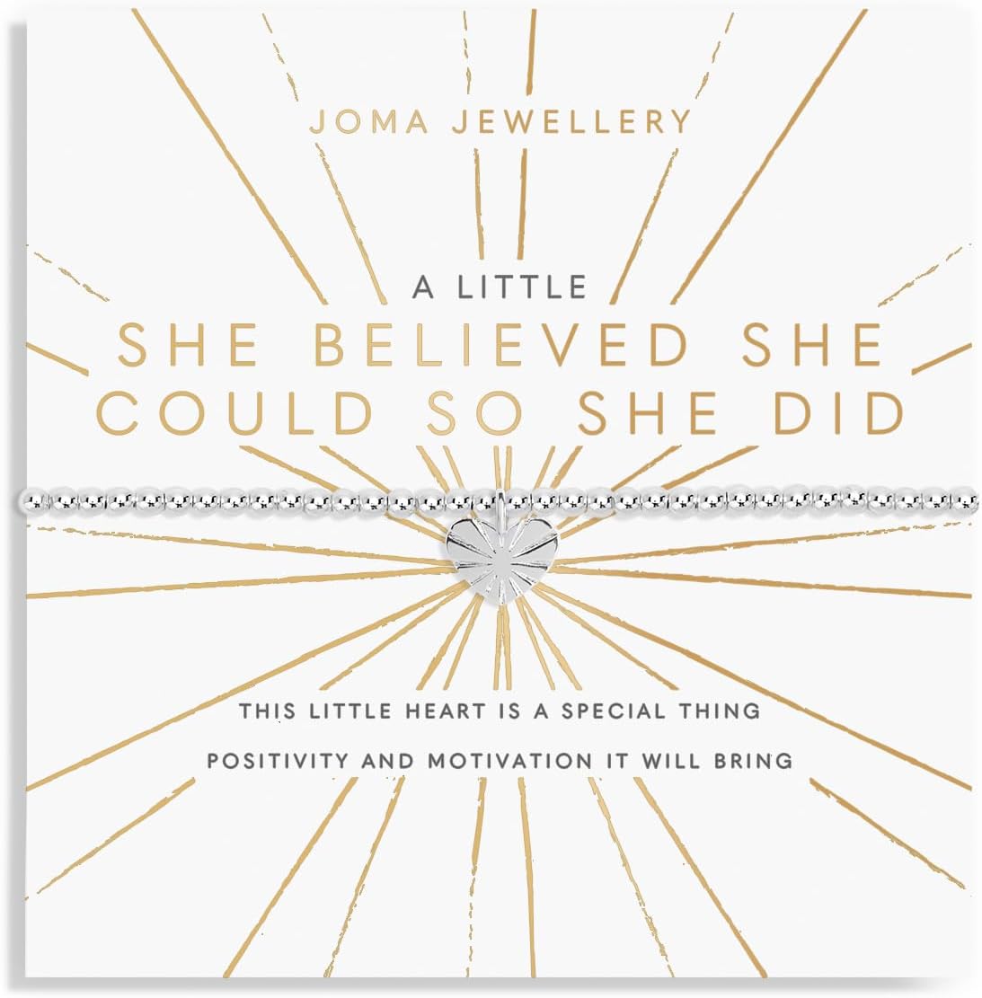 Joma Jewellery A Little She Believed She Could Stretch Bracelet - 17.5cm Universal Size Women's Silver Plated Bracelet