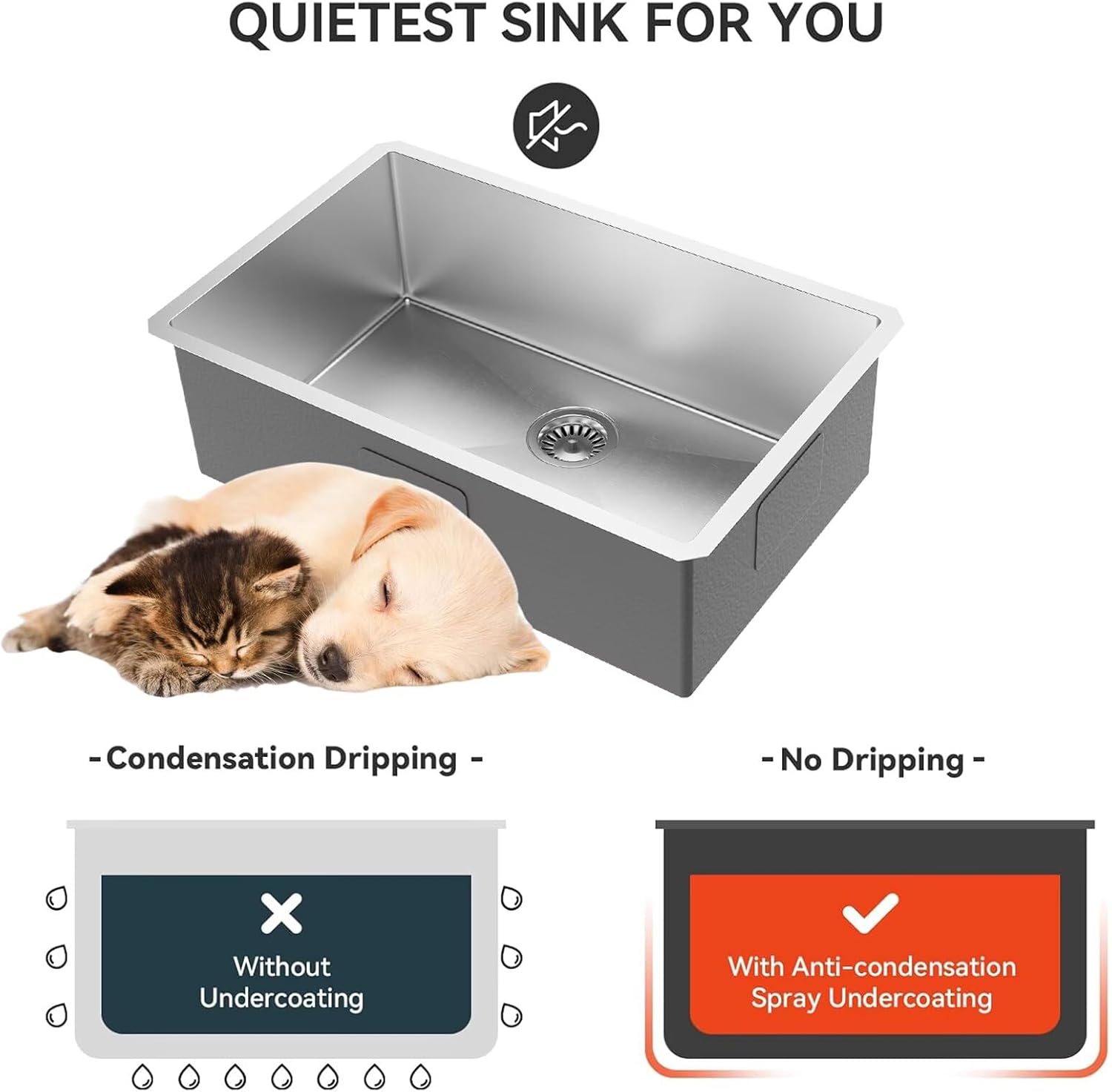 30" Undermount 18 Gauge 304 Stainless Steel Single Bowl Kitchen Sink with Accessary in 30"Lx18"Wx10"D