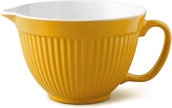 Zeal G208M Two Tone Mixing Bowl/Batter Jug 20cm, Melamine, Mustard