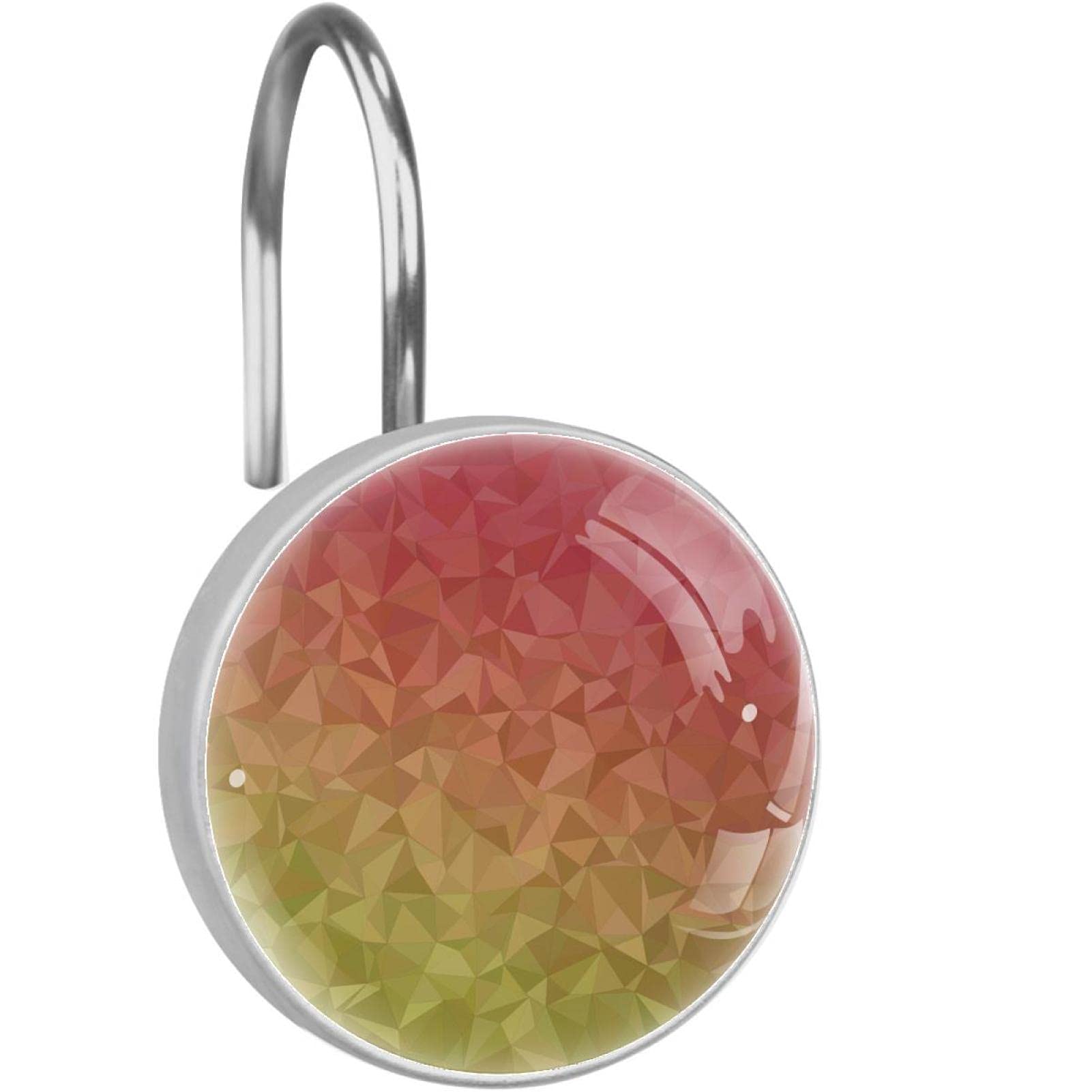 Crochets rideau de douche design triangle pour une salle de bain moderne et colorée x12