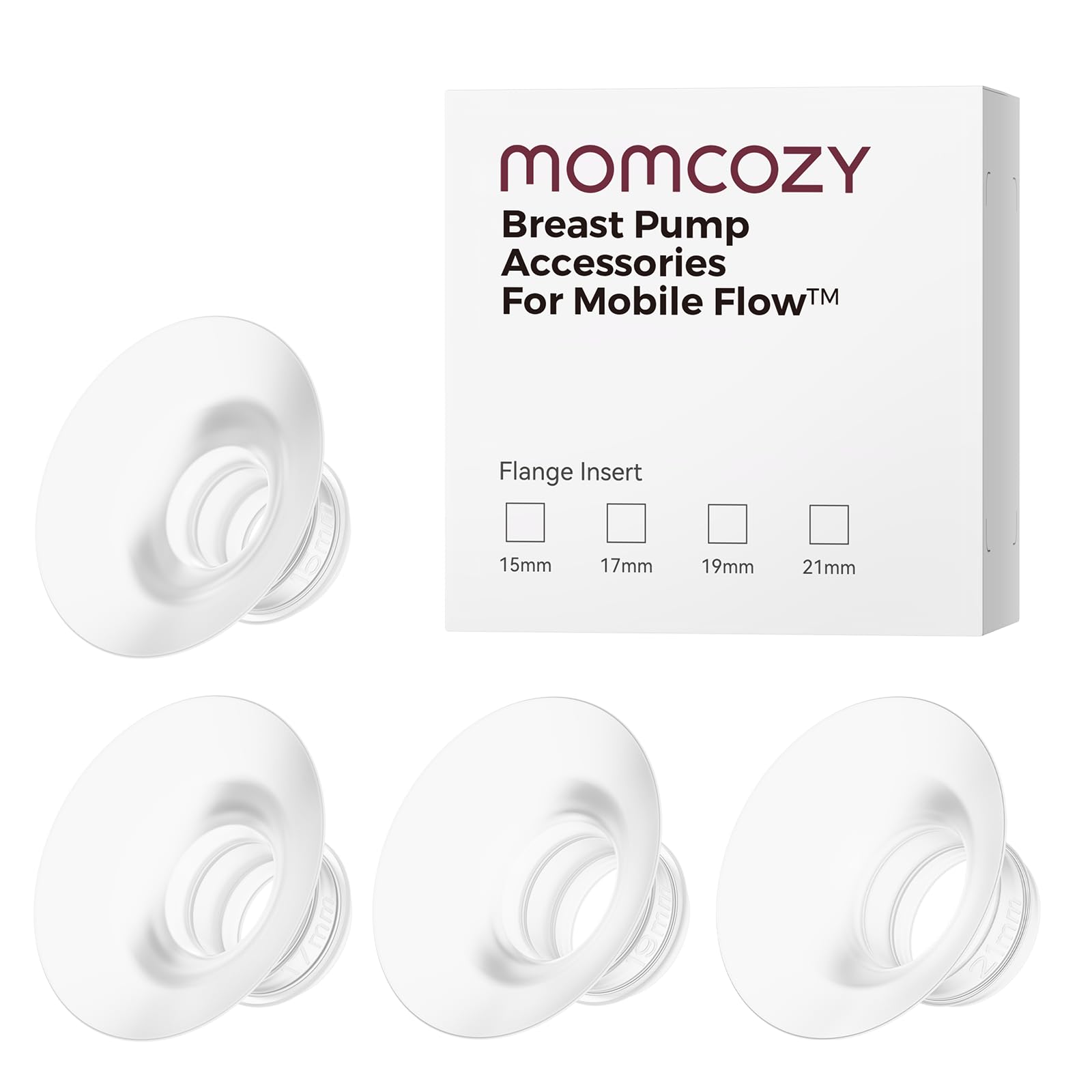 Momcozy Original Replacement Accessories for Upgraded Mobile Flow | Upgraded M9,Original Upgraded M9 Breastfeeding Parts, Inserts 15/17/19/21mm