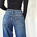 Low Rise Baggy Jeans for Women Y2k Straight Wide Leg Trendy Jeans Boyfriend Long Denim Cute Pants