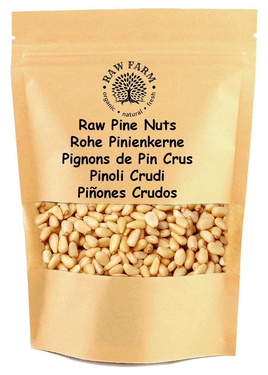 500 g Raw Pine Nuts – Premium Whole Nuts, Unsalted & Unroasted | All-Natural Keto & Paleo Snack | Perfect for Pesto, Salads & Baking, Gluten & Soya Free