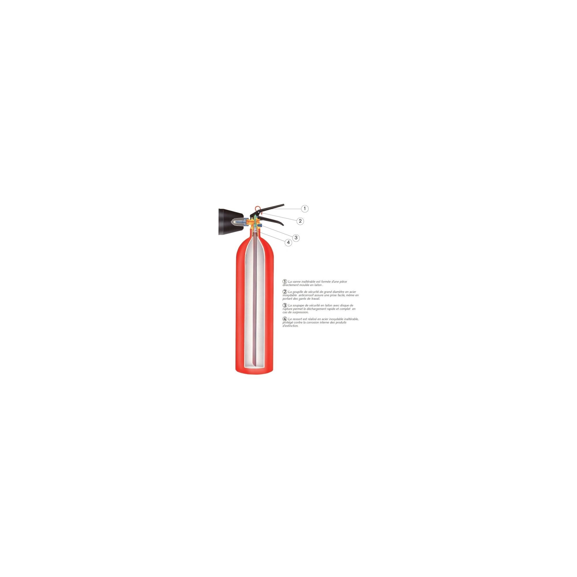 ANAF Extincteur portatif CO2 2 kg