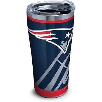 Amazon Com Tervis New England Patriots Rush Stainless Steel Tumbler With Lid 20 Oz Silver Tumblers Water Glasses