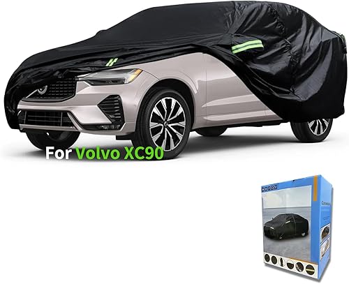 Miniatura 8 de Ajuste personalizado para cubierta de auto Volvo, impermeable, para todo tipo de clima, protección UV, resistente al viento, para exteriores (para