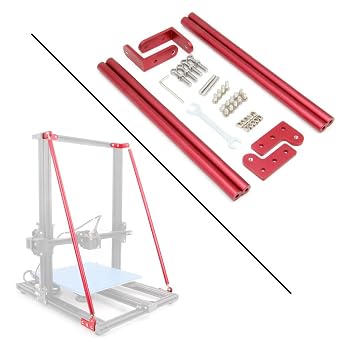 Red Supporting Rod Set for CR-10 3D Printer, Upgrade 3D Printer Supply Parts for 3D Printer CR-10 300/CR-10S 300 550MM