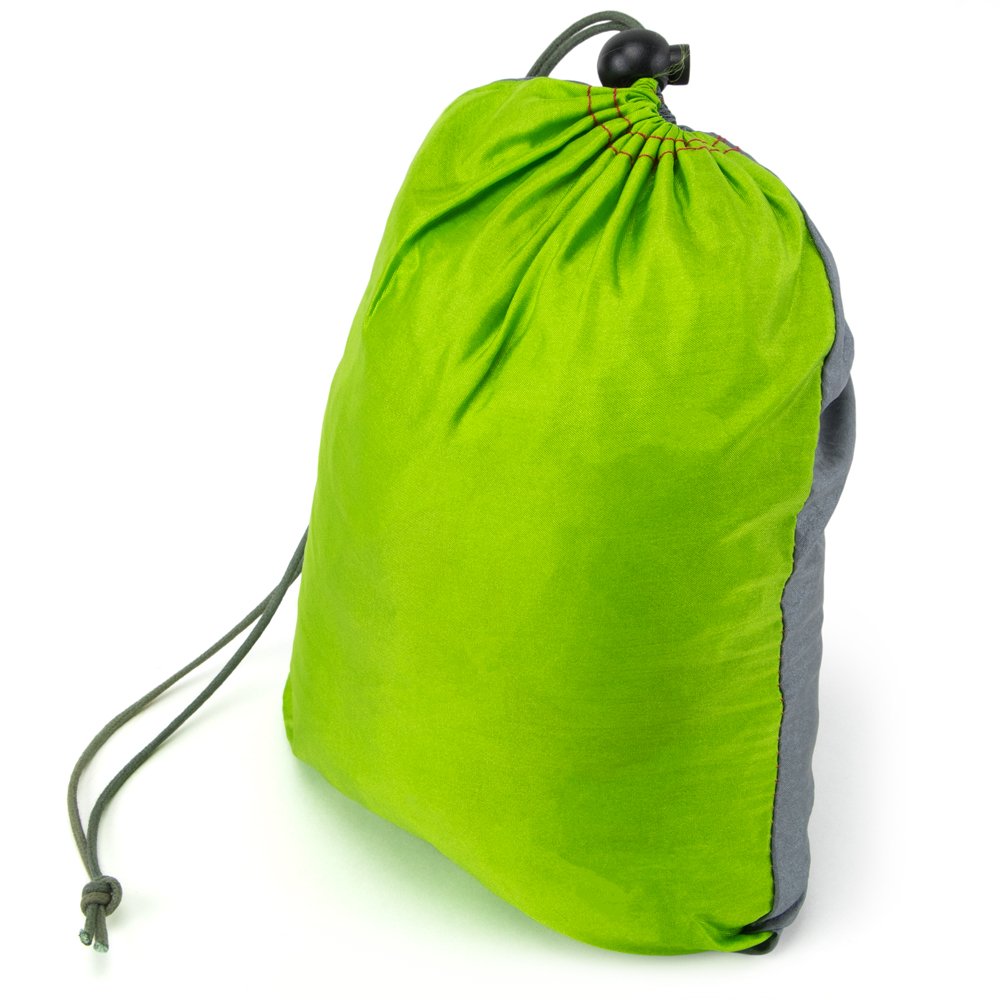 Grizzly Peak Single-Wide Camping Hammock, Lightweight and Portable Parachute Nylon (Grass & Stone)