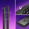 Coverzone Samsung Galaxy S26 Ultra ile uyumlu Kılıf Kenarı Renkli Arkası Mat Transparan Magsafe ile uyumlu Kamera Çıkıntı 2mm Korumalı New Impact Matte Protectıon Kılıf Black