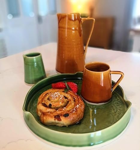 Miniatura 10 de Oilean Plato de servir celta Plato de cocina verde Utensilios de cocina Regalo de inauguración de la casa Cumpleaños