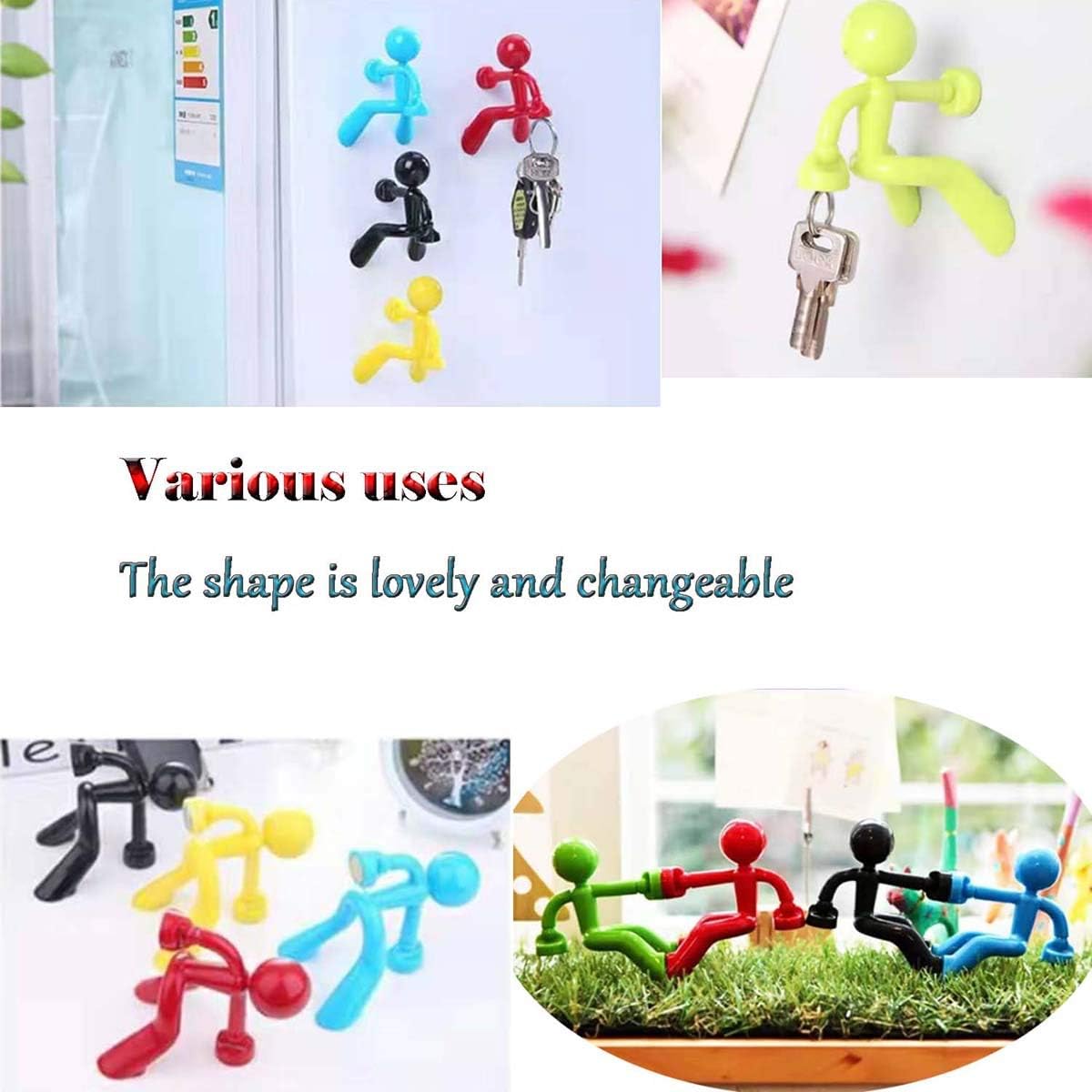 Creative Wall Climbing Villain Refrigerator Magnets, Magnet Key Hanging (Green,2 Pcs) image 4
