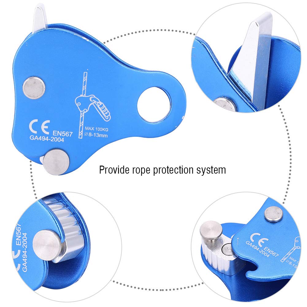 Alomejor - Cuerda para Escalar Protector de Cuerda para montañismo, Dispositivo de Bloqueo automático de Cuerda de Seguridad anticaída de protección