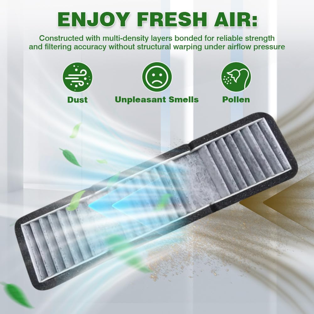 Air Condition Intake Filter Activated Carbon, Compatible with Tesla Model 3 (Pre-Facelift) 2017 2018 2019 2020