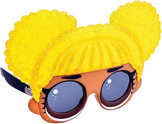 Amazon Sun Staches 公式ライセンス商品 Lol Surprise Queen Bee キャラクター インスタントコスチューム パーティーフェイバーシェード Uv イエロー ブラウン ブラック ホワイト ワンサイズ キッズコスチューム おもちゃ