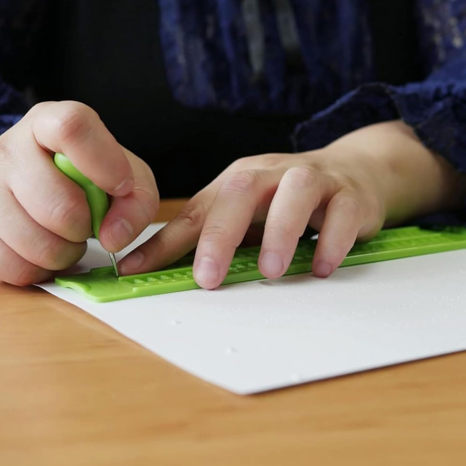 Kit de escritura en braille, herramienta de práctica de discapacidad visual de 4 líneas y 28 celdas, kit de aprendizaje en braille ciego, para niños, adolescentes, personas ciegas, estudiantes