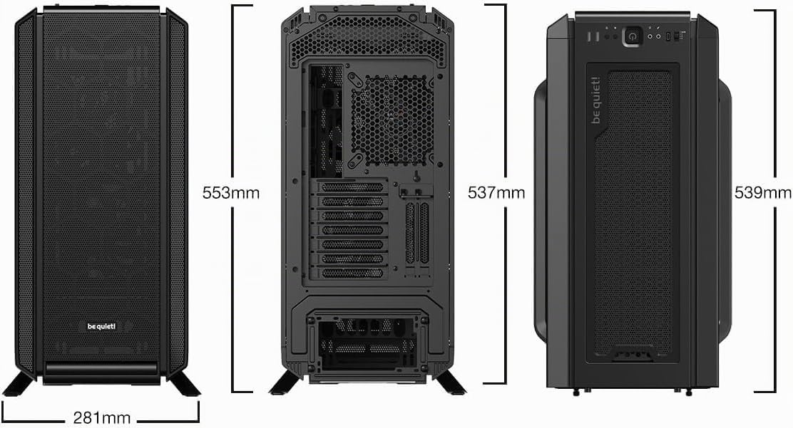 be quiet! Silent Base 802 Window Black PC-Gehäuse, 3X Pure Wings 2 140mm, 2 austauschbare Top- und Frontcover, entkoppeltes Mainboardtray