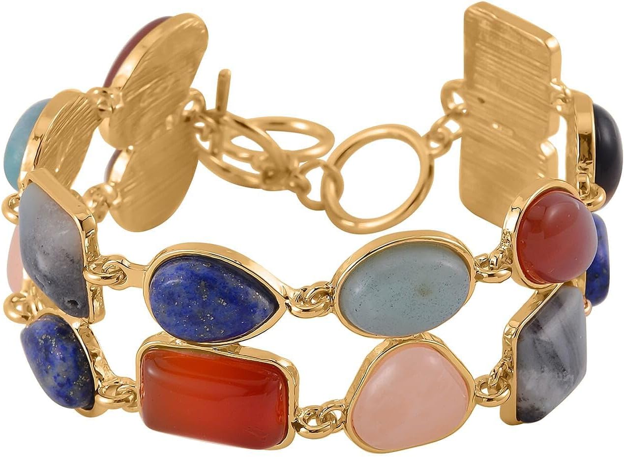 SHOP LC DELIVERING JOY 2 Row Link Bracelet in Silvertone 7.00-8.75In Christmas Gifts