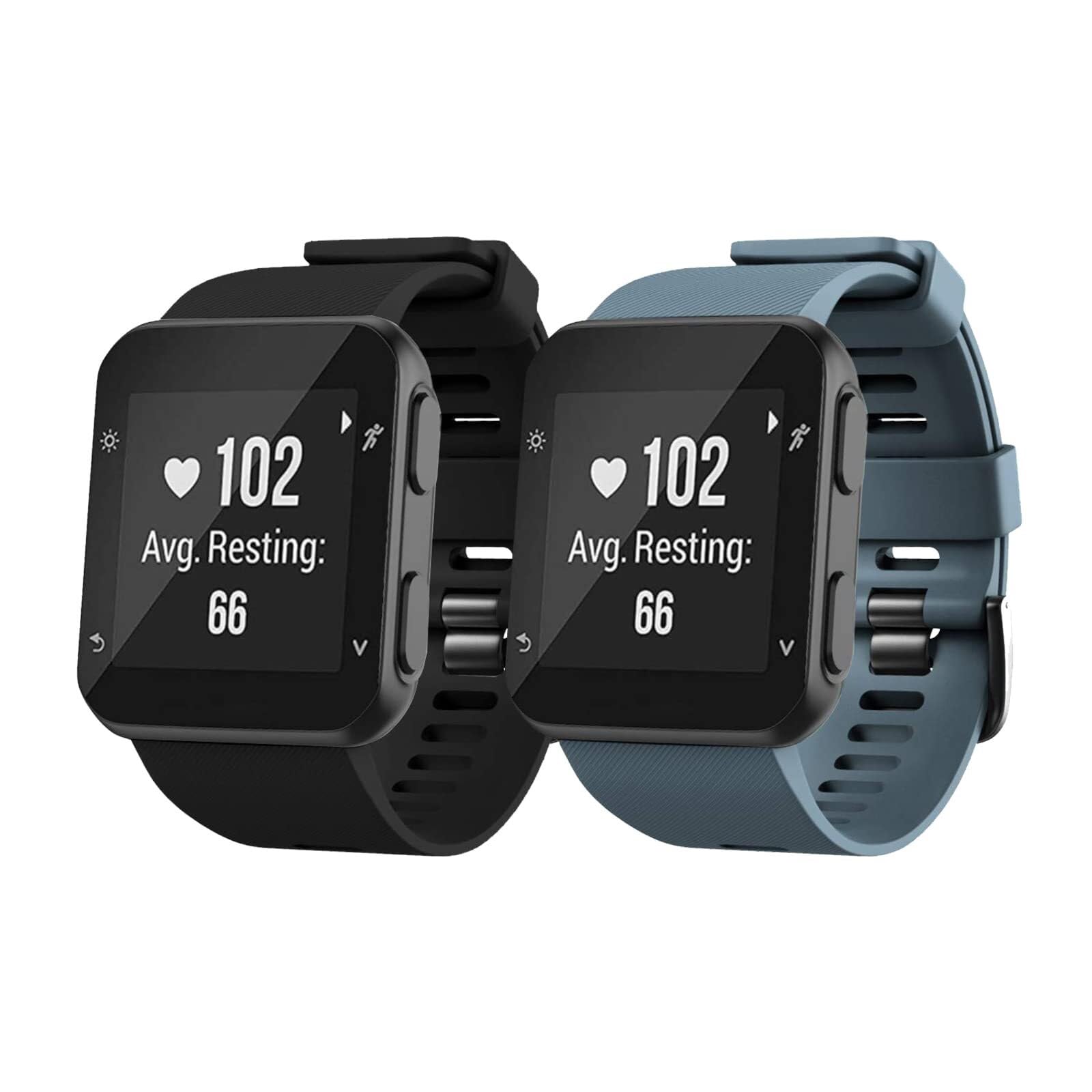 JDIME 2 bracelets de montre de rechange en Silicone souple pour Forerunner 35