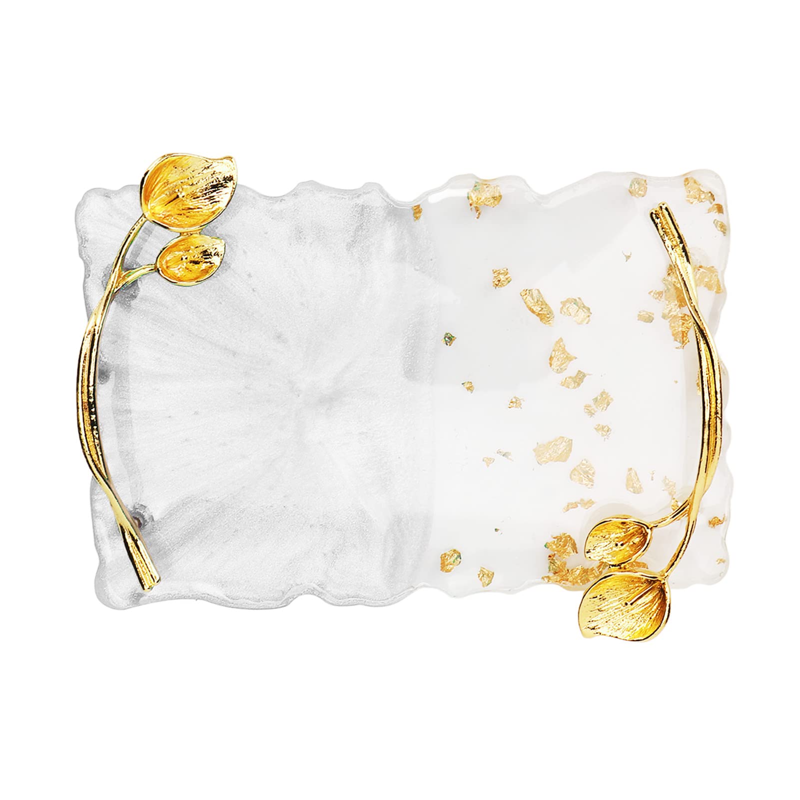 Resin Nail Art Palette - Nail Color Mixing Plate & Display Board - Cosmetic Mixing Tools (White)