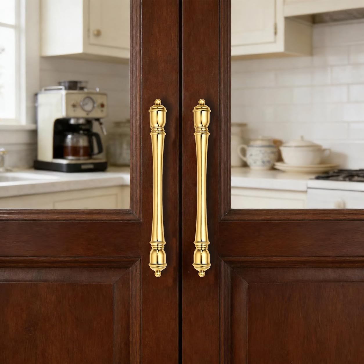 KHTUMEWARE-BRASS419 Unlacquered Brass Cabinet Pulls CTC 3 in (76 mm) in Unlacquered Brass — KHTUMEWARE