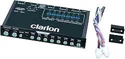 CLARION EQS755V 7 bandas de áudio automotivo tamanho 1/2 DIN equalizador/crossover gráfico com entrada auxiliar frontal de 3,5 mm, entrada auxiliar RCA traseira e entradas de alto-falante de alto