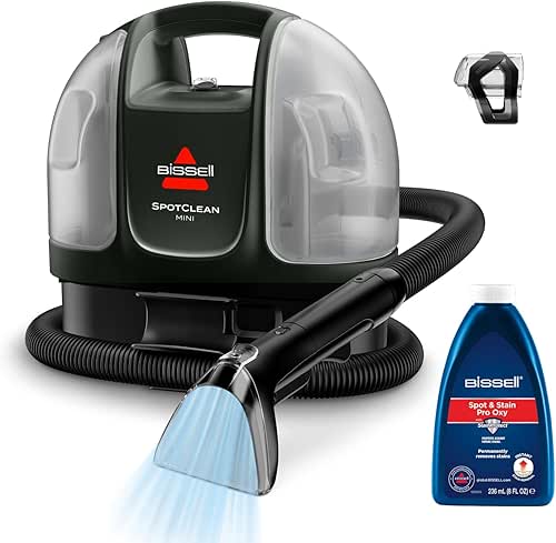 BISSELL SpotClean Mini Shampouineuse Filaire, Nettoyeur Tapis Portable, Idéal pour