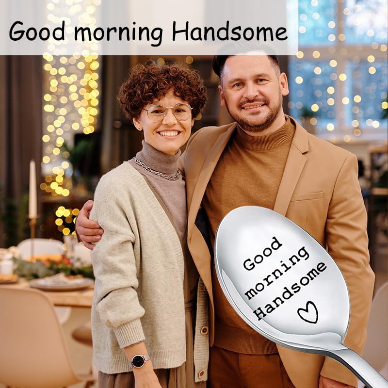 Miniatura 3 de Regalos de cumpleaños de aniversario para él, esposo, novio, buenos días, hermosa cuchara de regalo para esposo, regalos de Navidad para maridos,