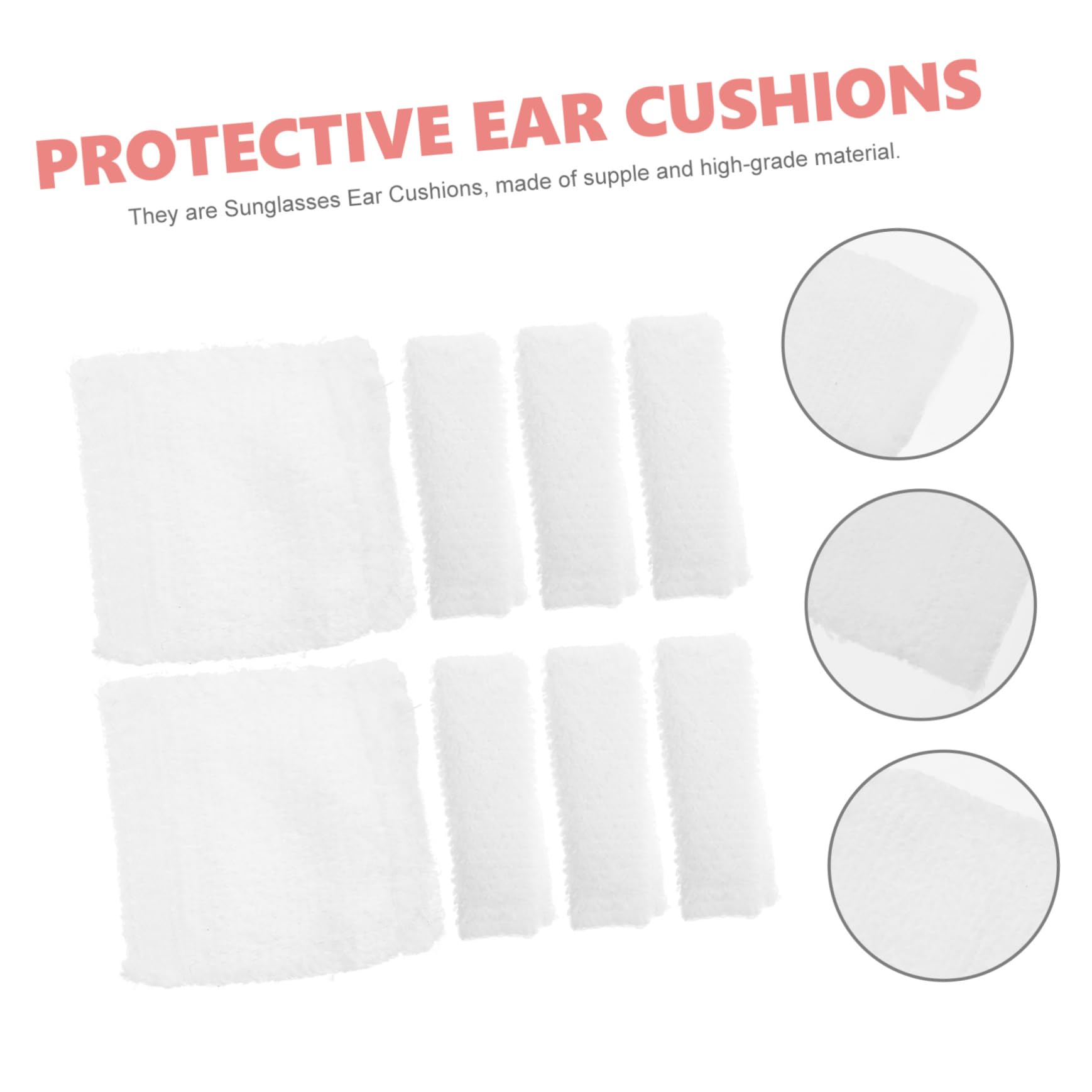 FRCOLOR Lot De 5 Paires De Coussinets Doreille Réglables Pour Lunettes De Soleil Doux Et Confortables Matériau Robuste Facile À Installer 8 Pièces X 5