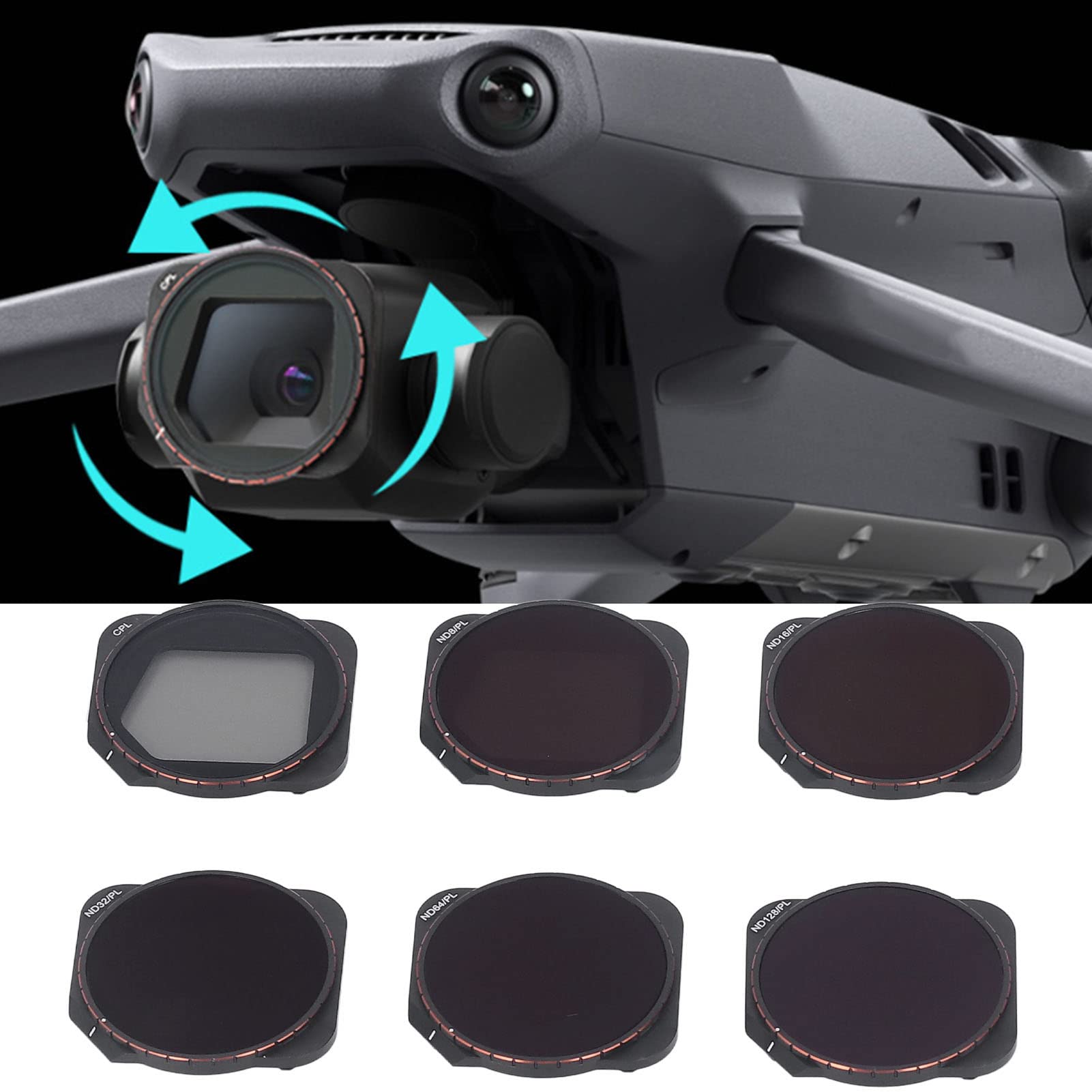Zestaw filtrów dronów HD szkło optyczne ND 8 16 32 64 128 filtr CPL filtr do akcesoriów Mavic 3 Classic