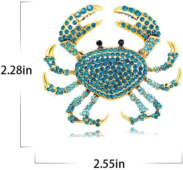1pcs Shimmering Rhinestone Crab Brooch, Dazzling Sea Creature Accessory for Parties, Casual Wear and Gifting - Image 2