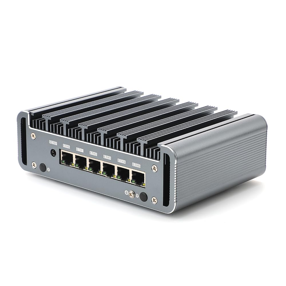 Firewall Hardware, PFSense, Mikrotik, OPNsense, VPN, Network Security Appliance, Router PC, I3 8130U, RS36, 6 x I211 Gigabit Nics, 4 x USB3.0, COM, HDMI, Fanless, 0 RAM, 0 Storage, Barebone No System