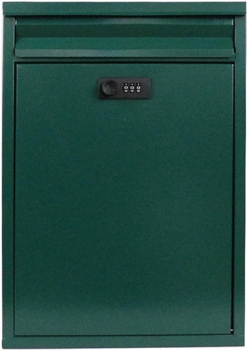 Wall Mount Mailbox for Outside,Large Mailbox with Password Lock, Weatherproof Metal Mailbox, Lockable Mailbox, Weatherproof Security Mailbox(Red)