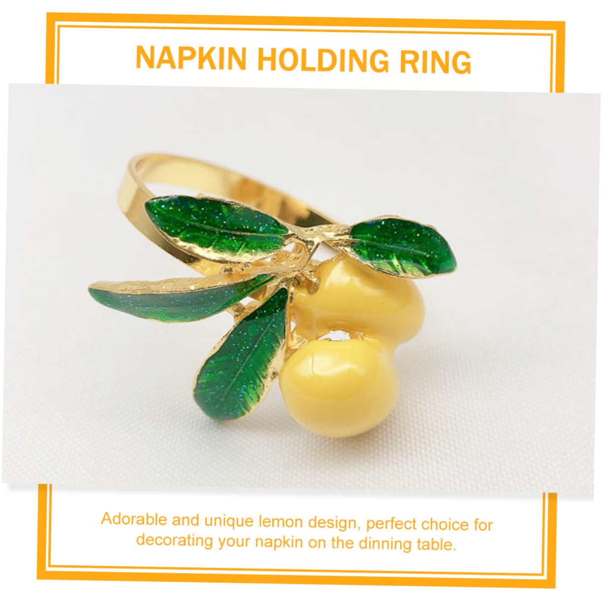 MAGICLULU 12stücke Zitronen Serviettenringe Für Hochzeiten Und Partys Dekorative Napkin Buckles Für Hawaiianische Feiern Tischdekoration Leuchtendem