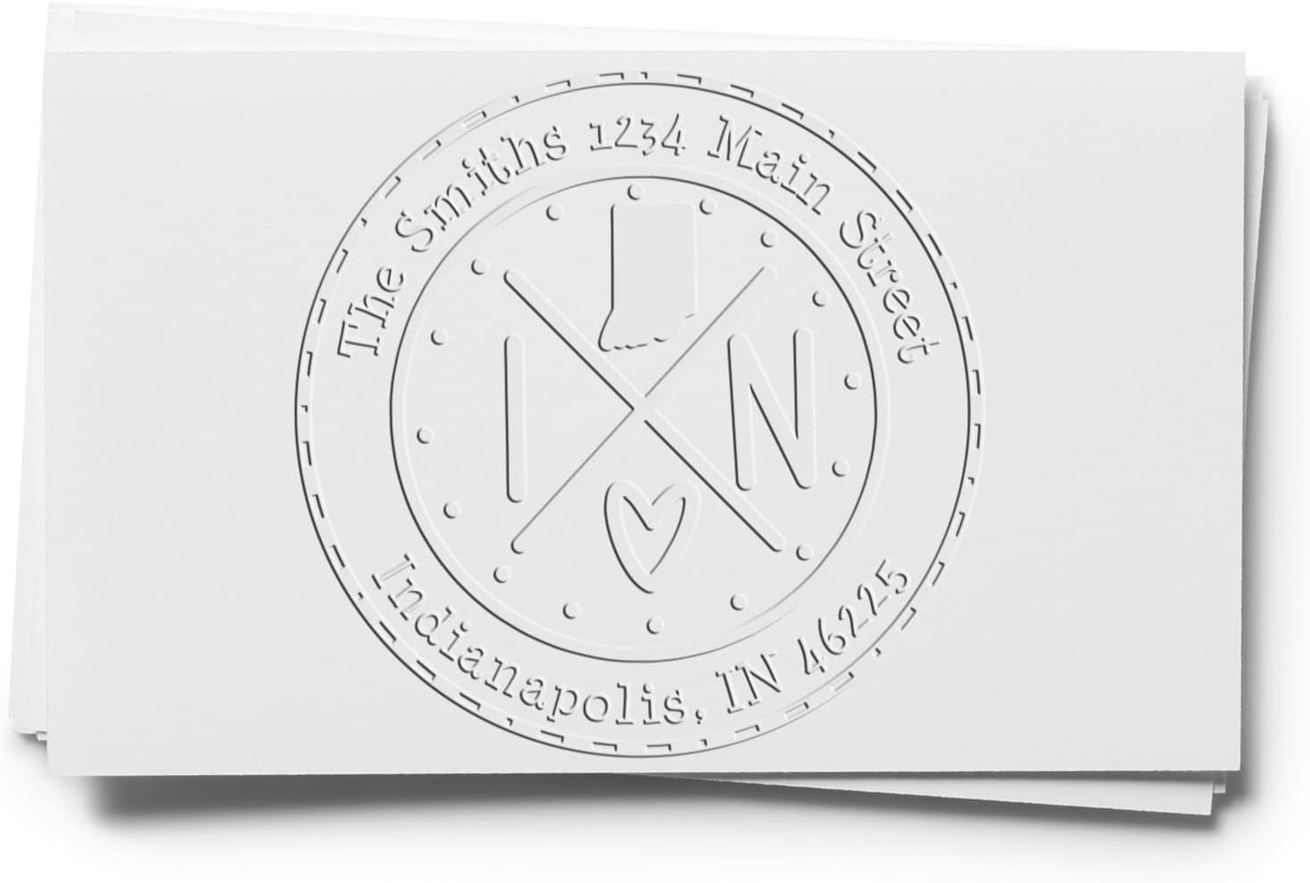 Customizable Soft MI Personalized Address Embosser - 1-5/8 Round Seal for New Address - Unique Personalizable Return Embosser for Stationery Enthusiasts - Unique Office Supplies