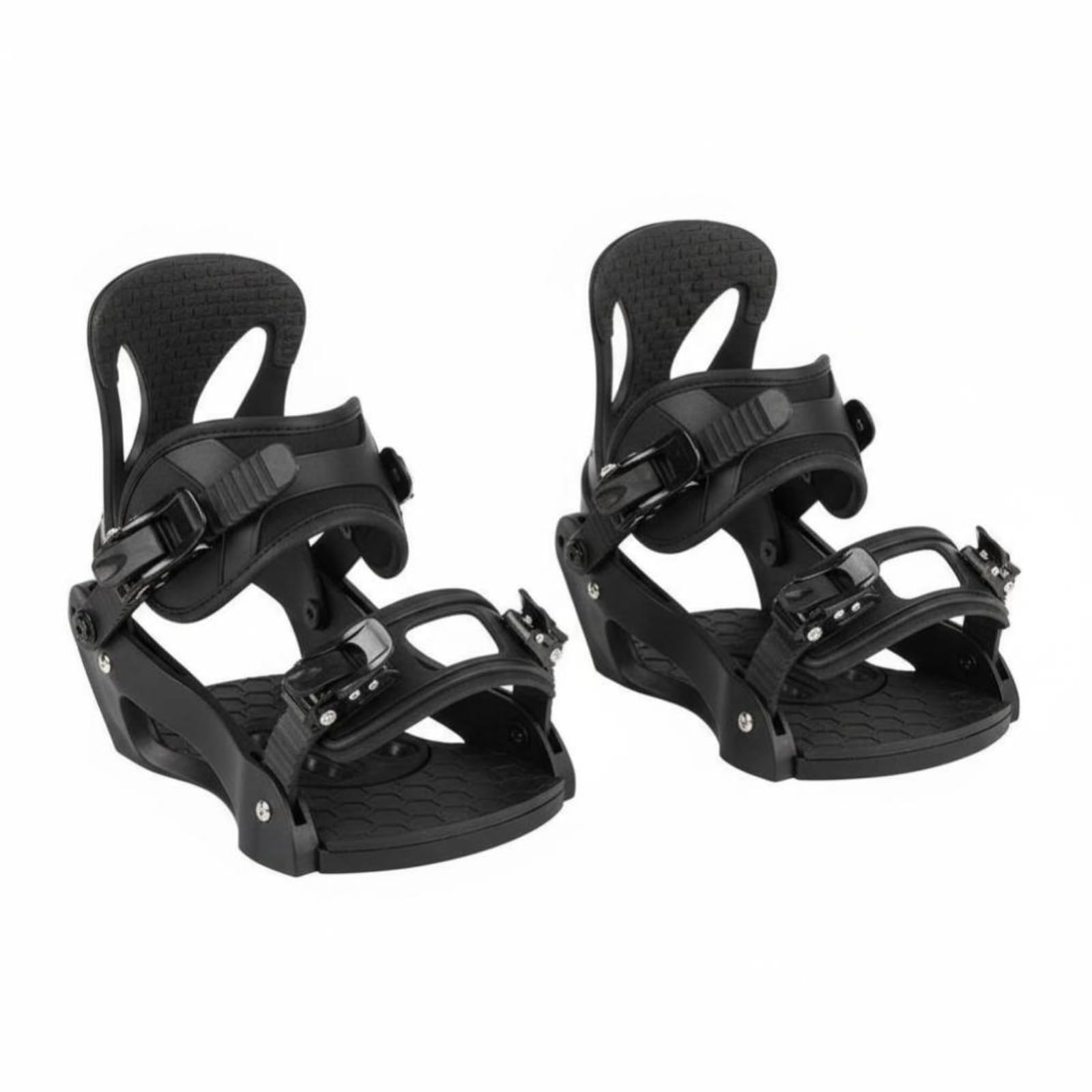 Fixation Snowboard Réglable Rapide Adulte - Système de Dégagement Rapide - Noir
