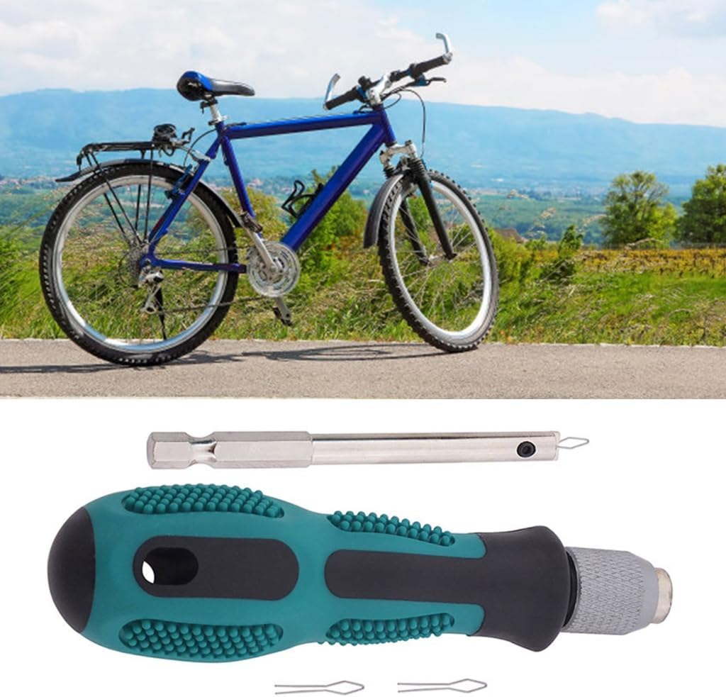 Nipple Removal & Insertion Tool Bicycles Spokes Nipple Screwdriver with Handle Bike Nipple Driver Tool for Bike Repair