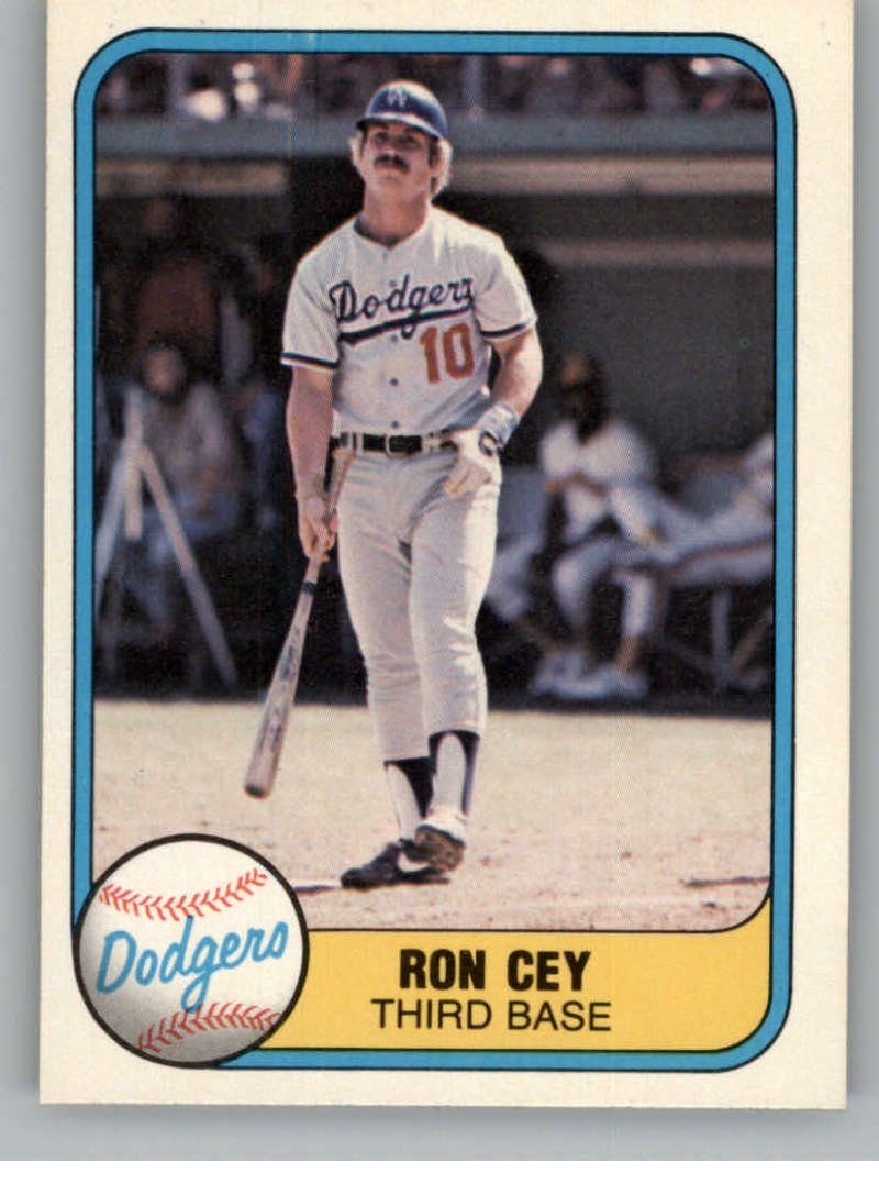 Amazon.com: 1981 Fleer Baseball #126b Ron Cey Los Angeles Dodgers