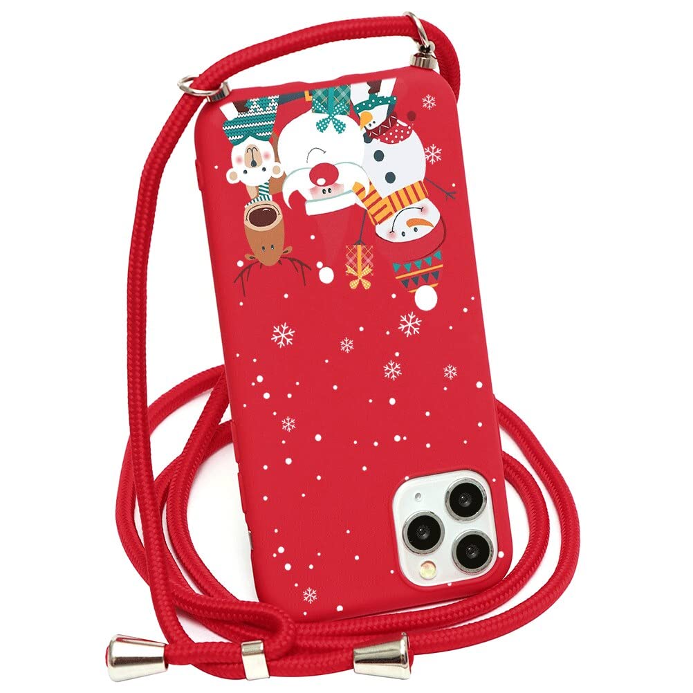 ZhuoFan Custodia A Tracolla Natalizia Per IPhone 13/iPhone 14 Da 6,1