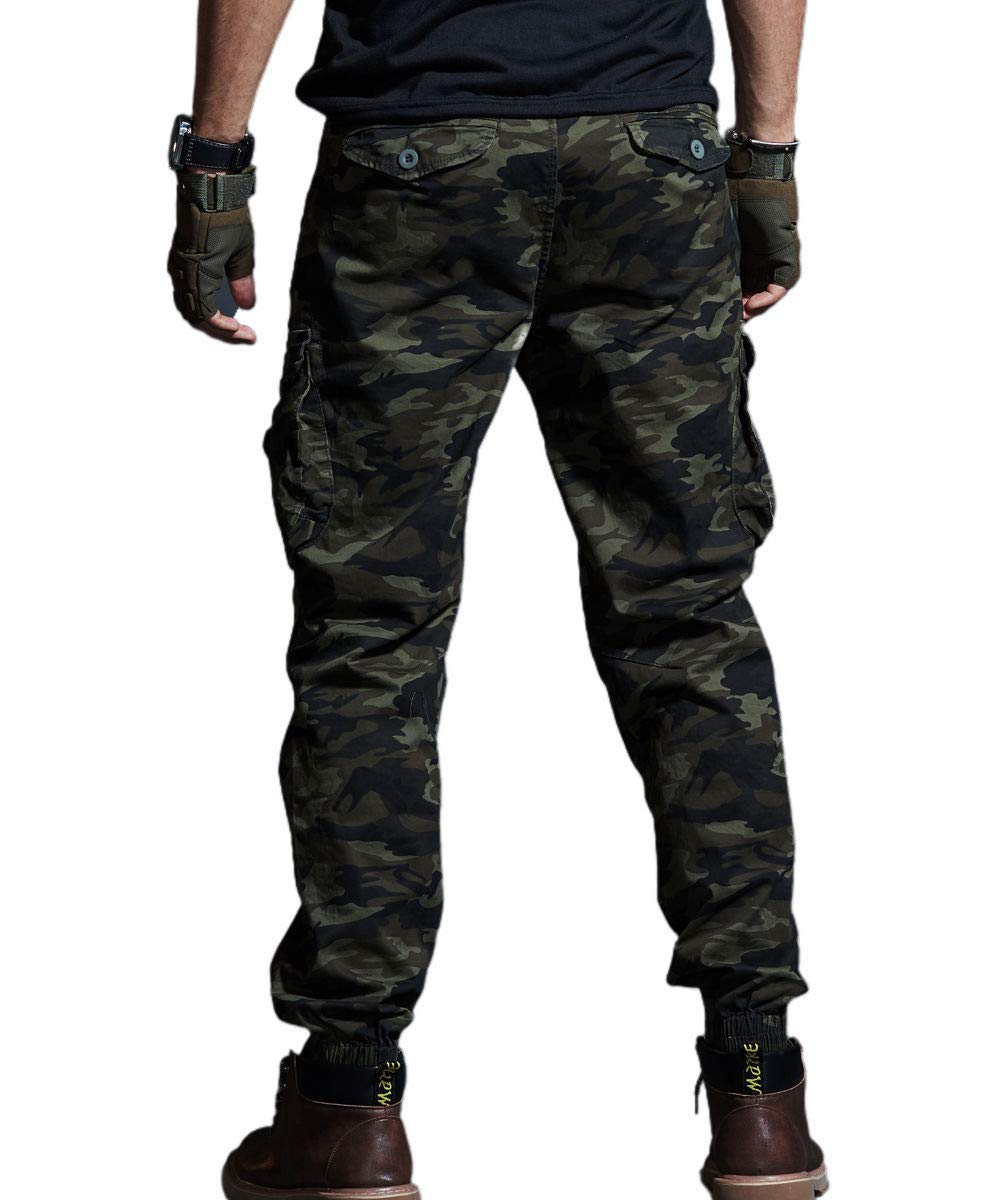 Pantalones para hombre con pierna cónica y ajuste relajado. - Negro - 47