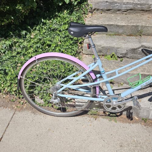 Planet Bike Commuter Fender Set 700c x 55mm with Mudflaps/700c x 45mm Max Tire/Pink by Planet Bike - Used condition - Image 6