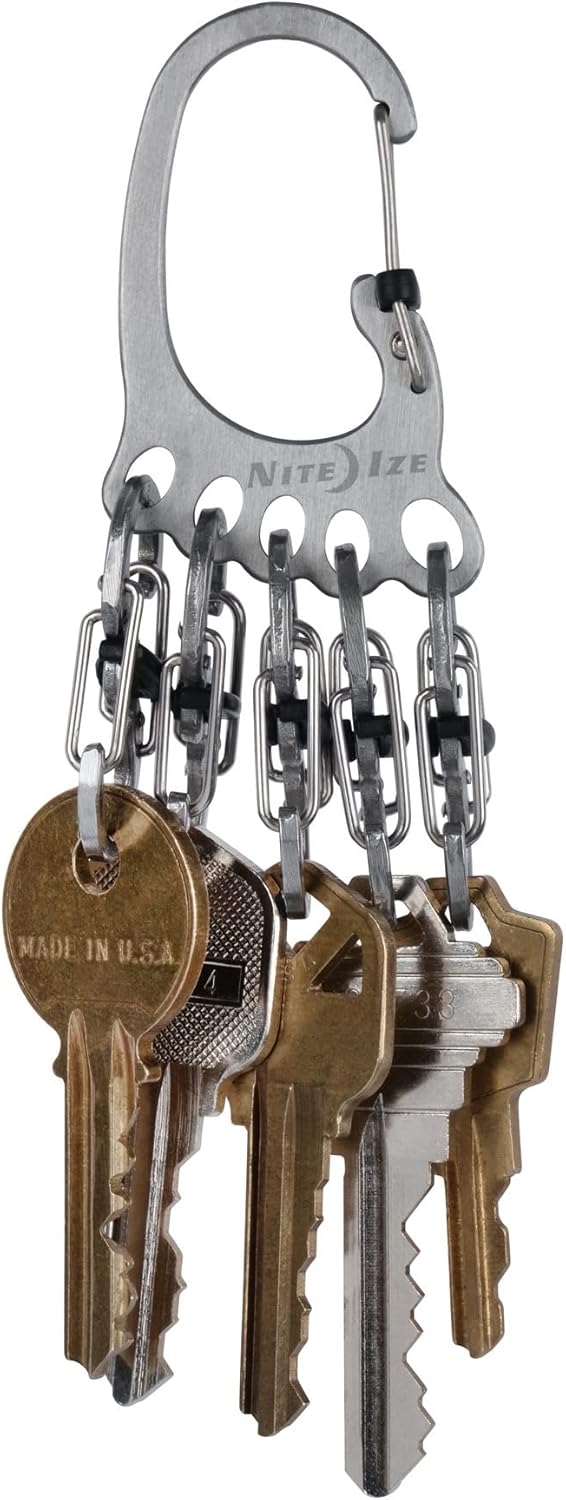 Nite Ize BigFoot Locker Stainless Steel KeyRack - Stainless (4-Pack)