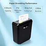 Wingwise 8 Sheets Paper Shredder for Home | P-2, 2 Mins Runtime, 2.6 gal