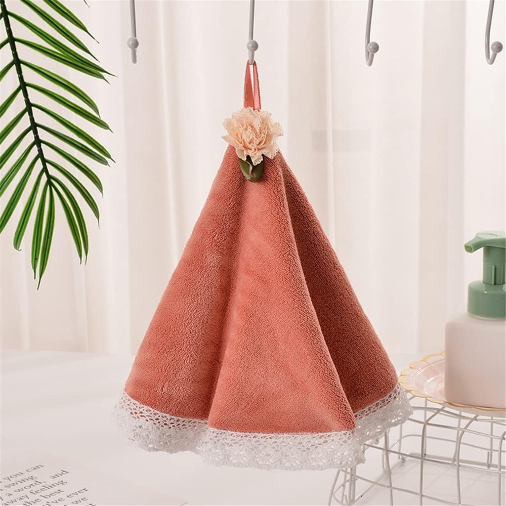 Cute Lace Dress Shape 5 Pack Hand Towel Absorbent Kitchen Bathroom Round