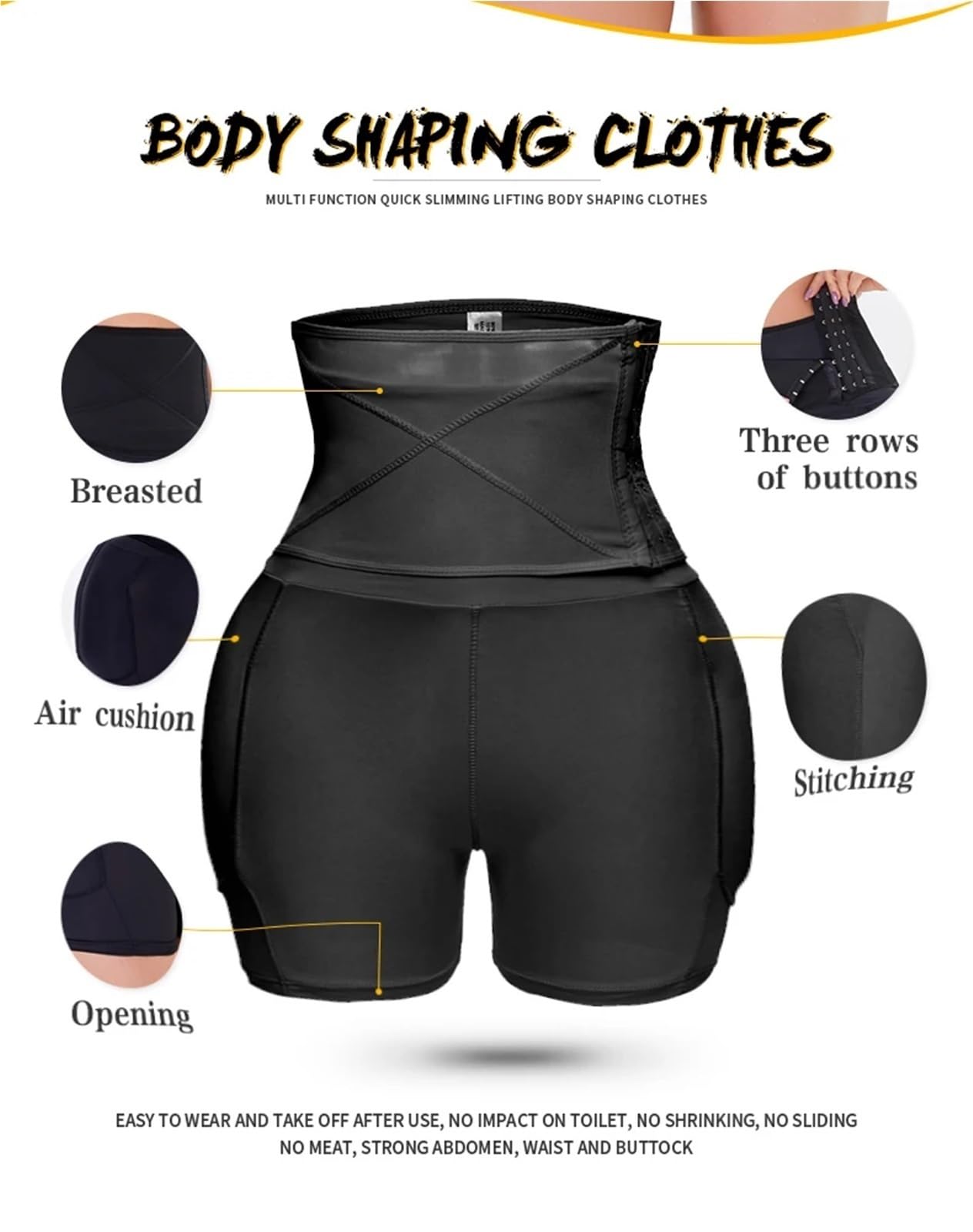Fajas Reductoras Mujer Faja Moldeadora for Mujer, Control Firme, sin Costuras, Acolchada, Adelgazante de Muslos, Cintura Alta, Almohadillas for Caderas, realzador de glúteos