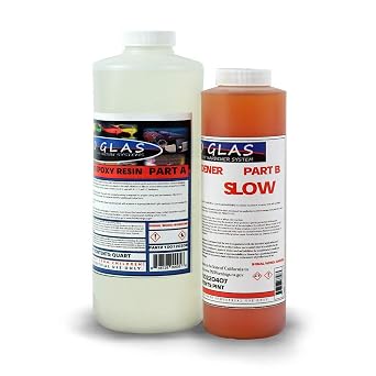 Epoxy Laminating Resin 21 Kit UV Stable, High Strength for Fiberglass and Carbon Fiber. Boats and Surfboards 1.5 Quart Kit- Slow