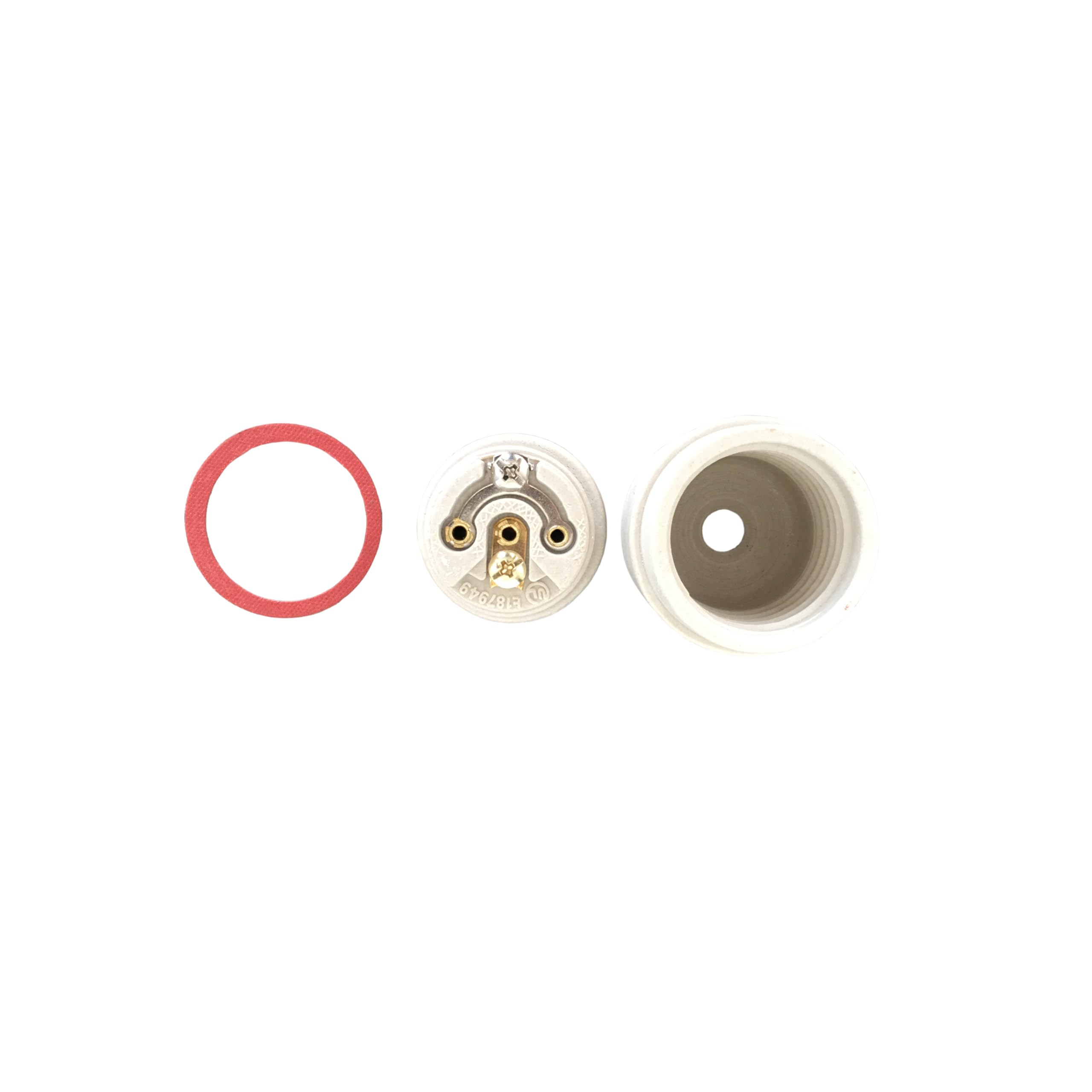 UL Listed E26 Ceramic Lamp Socket, 660W High-Temp Porcelain Light Holder for Brooder Heat Lamp, Reptile Basking Fixture, DIY Replacement (White, 4-Pack) - image 3