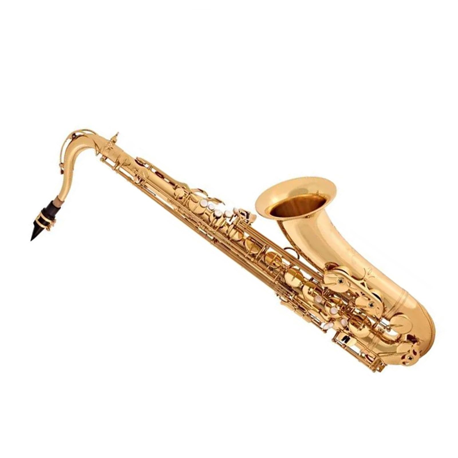 Saksofon Tenorowy B, Mosiężny, Niklowany, Saksofon Do Instrumentów Muzycznych Z Ustnikiem W Obudowie profesjonalny Saksofon (Color : A)