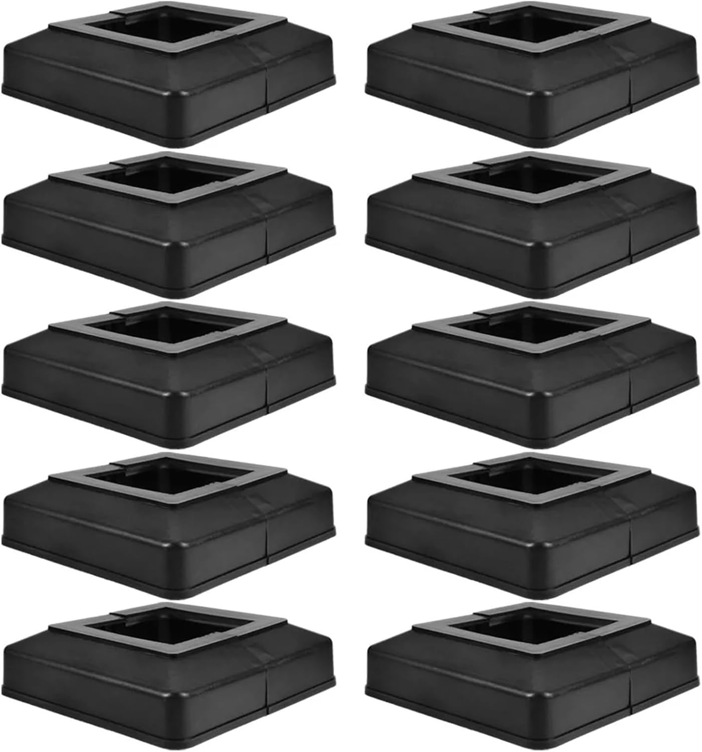 Deck Post Base Cover 20Pcs Square Post Caps Plastic Cover Split Post Base Cover Waterproof Post Sleeve for Railings Fences for Railings, Stairs, Patios